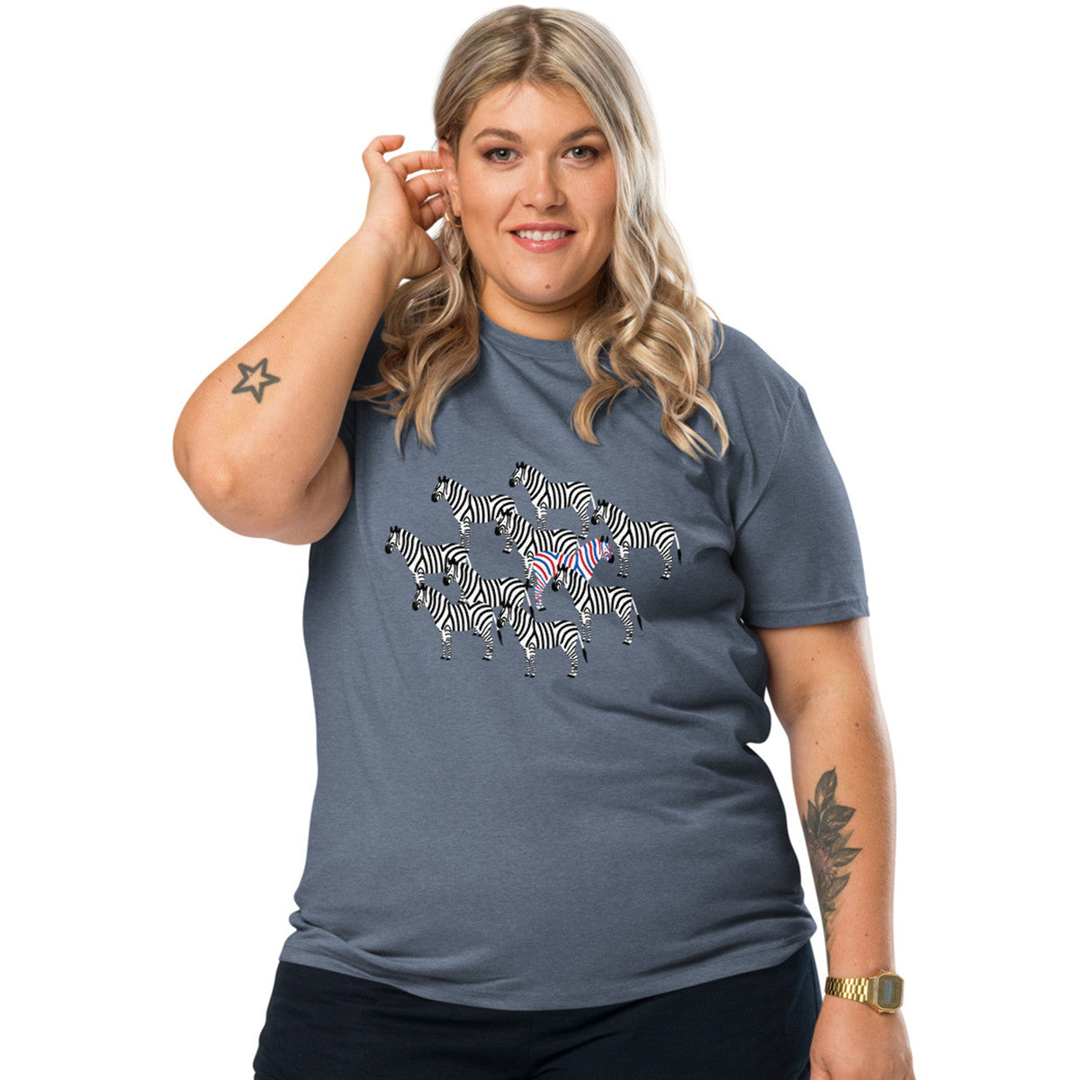 ANCHOR & CREW Zebra Wheres William? Organic Cotton T-Shirt
