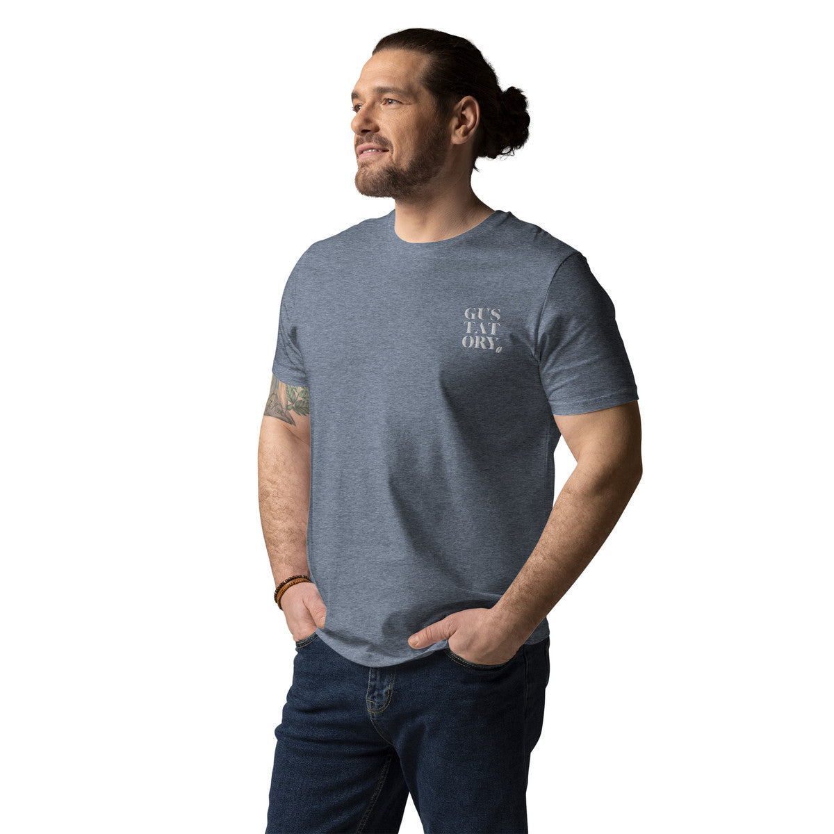 ANCHOR & CREW x GUSTATORY Amsterdam Coffee Scene Organic Cotton Embroidered T-Shirt