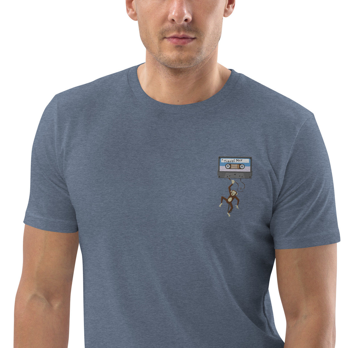 ANCHOR & CREW The Cassette Monkey Organic Cotton Embroidered T-Shirt