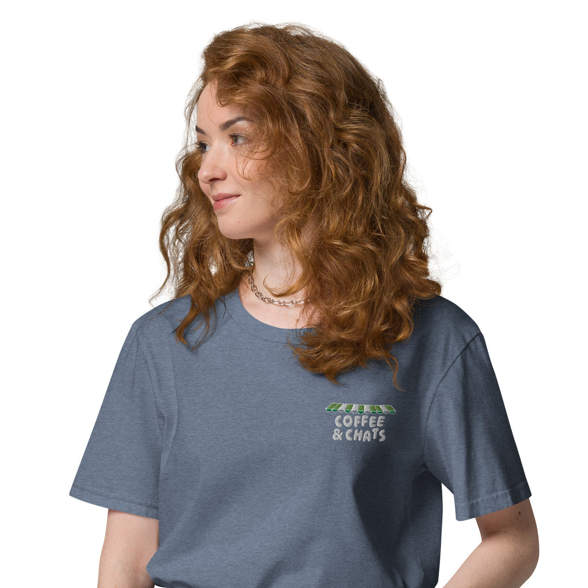 ANCHOR & CREW x GUSTATORY Coffee & Chats Organic Cotton Embroidered T-Shirt
