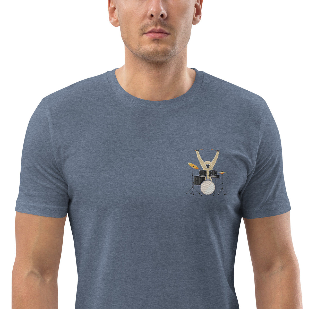 ANCHOR & CREW The Drum Monkey Organic Cotton Embroidered T-Shirt