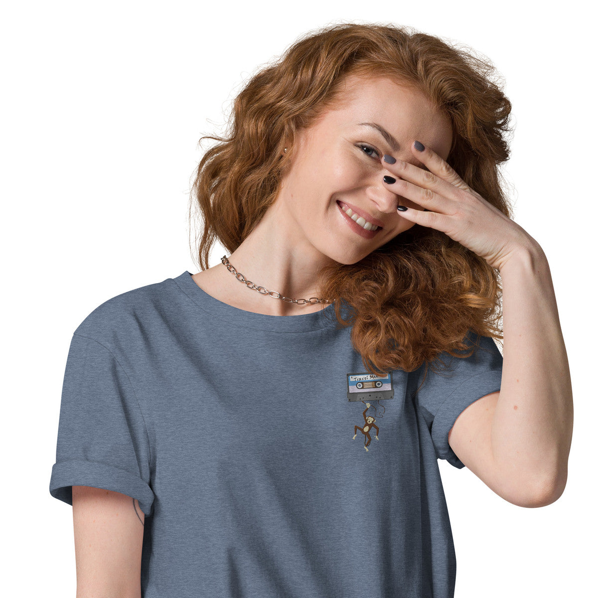 ANCHOR & CREW The Cassette Monkey Organic Cotton Embroidered T-Shirt