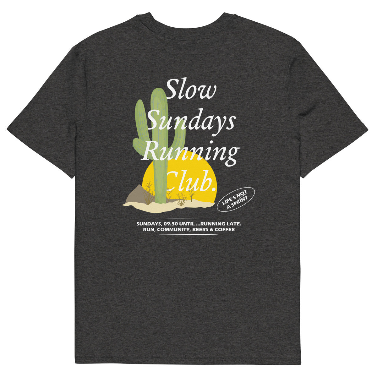 ANCHOR & CREW Cactus Slow Sundays Running Club Organic Cotton T-Shirt