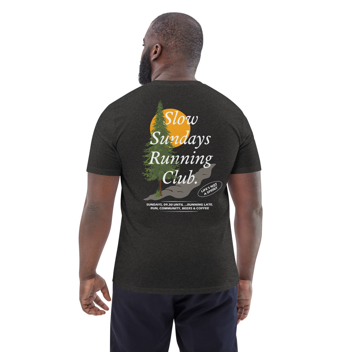 ANCHOR & CREW Mountain Pine Slow Sundays Running Club Organic Cotton T-Shirt