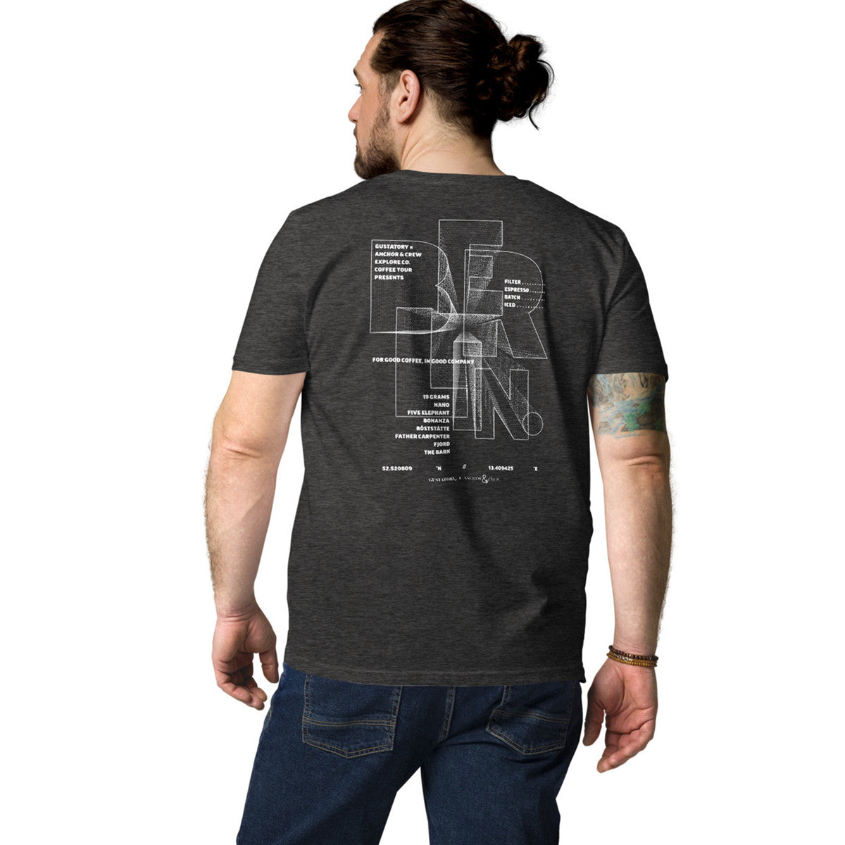 ANCHOR & CREW  GUSTATORY x Berlin Coffee Scene Organic Cotton Embroidered T-Shirt