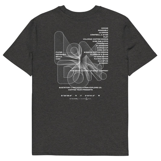 ANCHOR & CREW x GUSTATORY London Coffee Scene Organic Cotton Embroidered T-Shirt