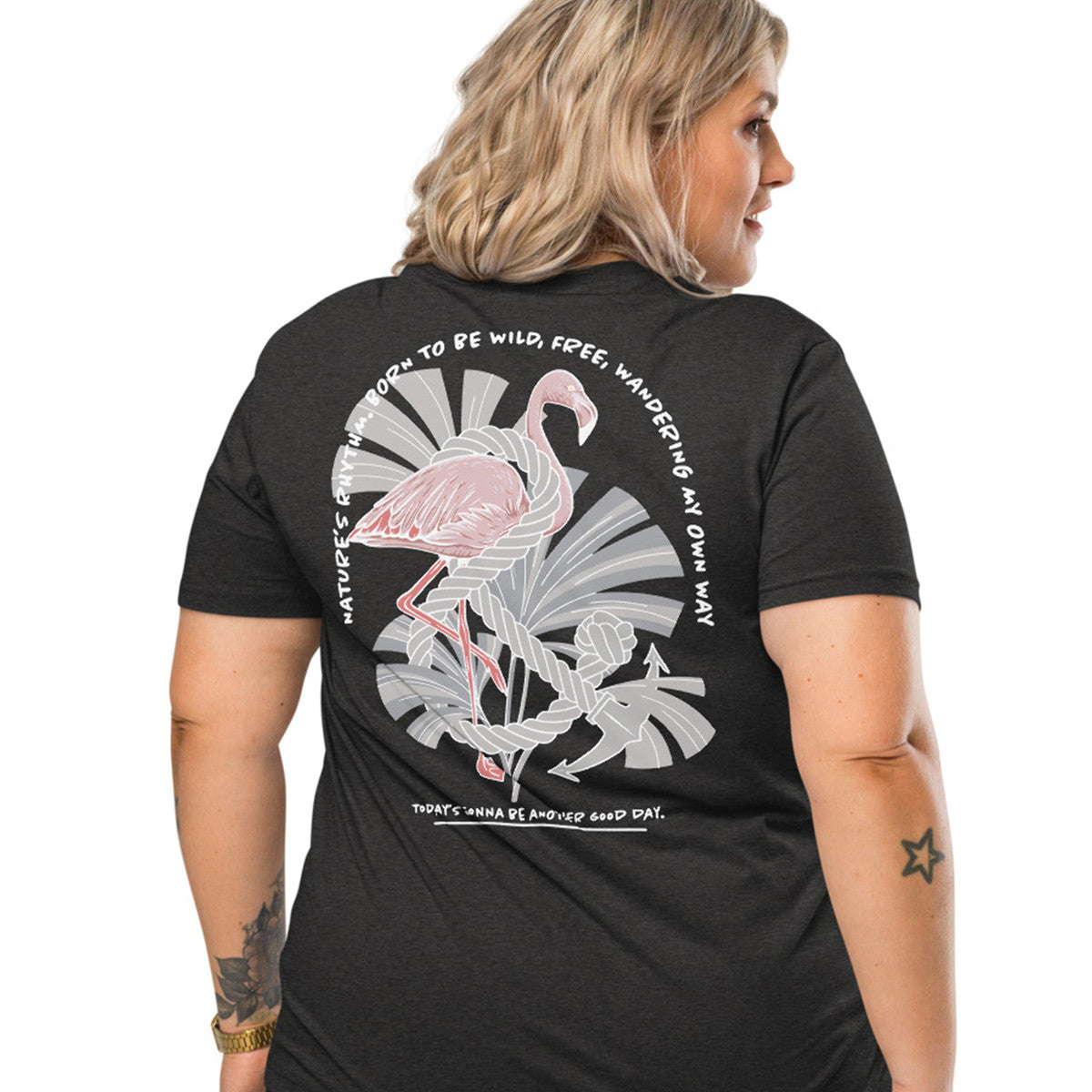 ANCHOR & CREW Flamingo Another Good Day Organic Cotton T-Shirt