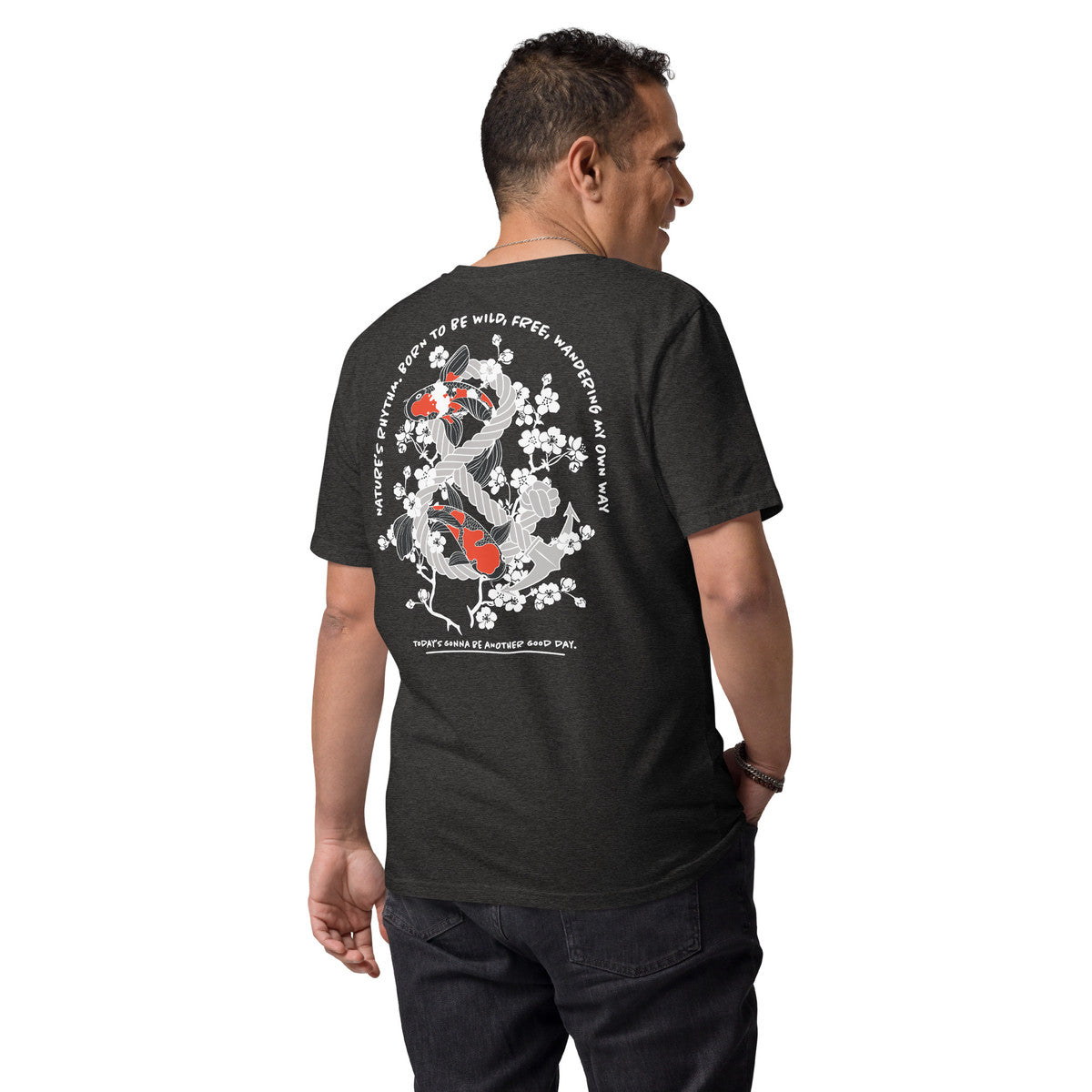 ANCHOR & CREW Koi Fish Another Good Day Organic Cotton T-Shirt
