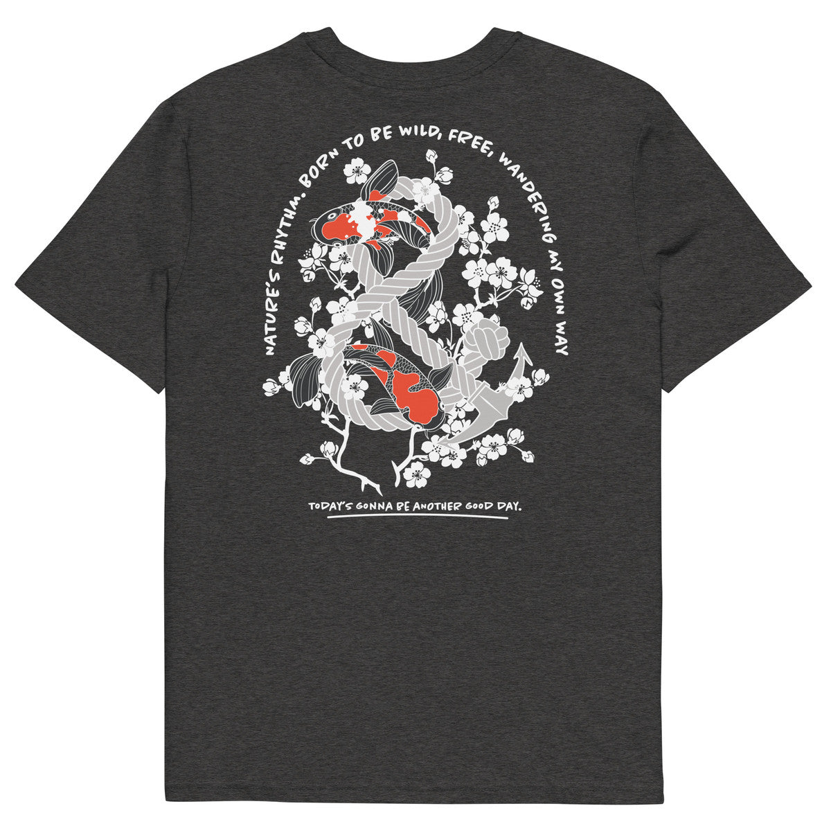 ANCHOR & CREW Koi Fish Another Good Day Organic Cotton T-Shirt