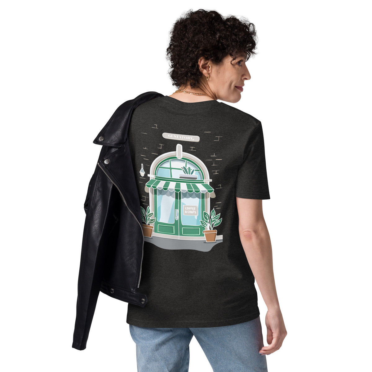 ANCHOR & CREW x GUSTATORY Coffee & Chats Organic Cotton Embroidered T-Shirt