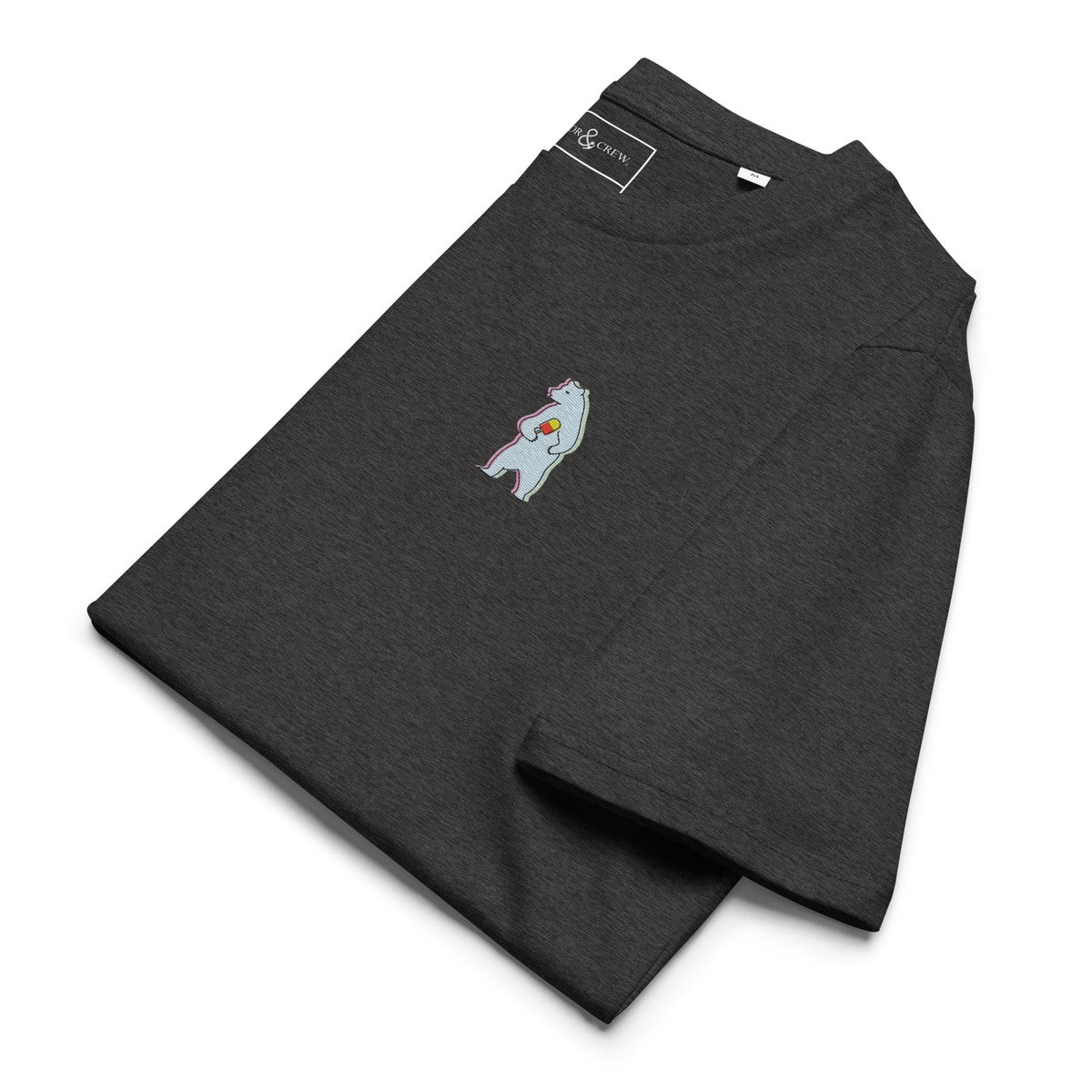 ANCHOR & CREW Polar Bear x Ice Cream In The Wild Organic Cotton Embroidered T-Shirt
