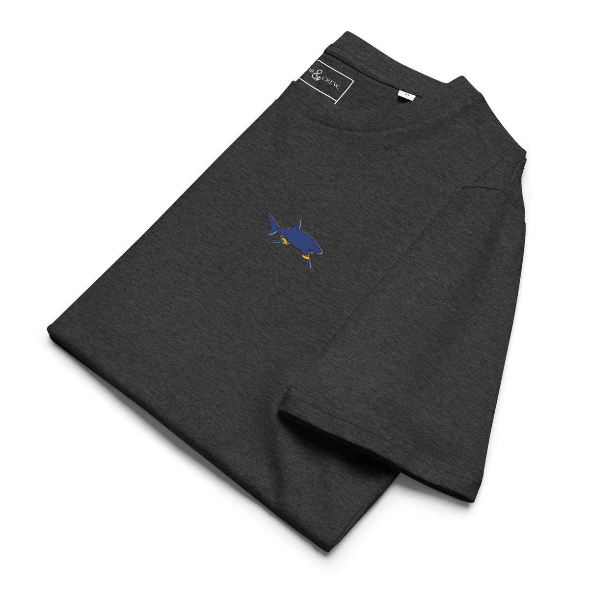 ANCHOR & CREW Shark x Gone Swimming In The Wild Organic Cotton Embroidered T-Shirt