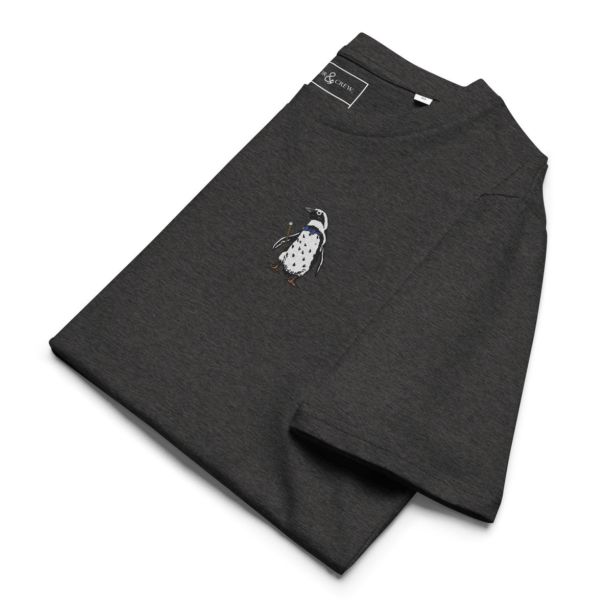 ANCHOR & CREW Penguin Suit Actual Life Organic Cotton Embroidered T-Shirt
