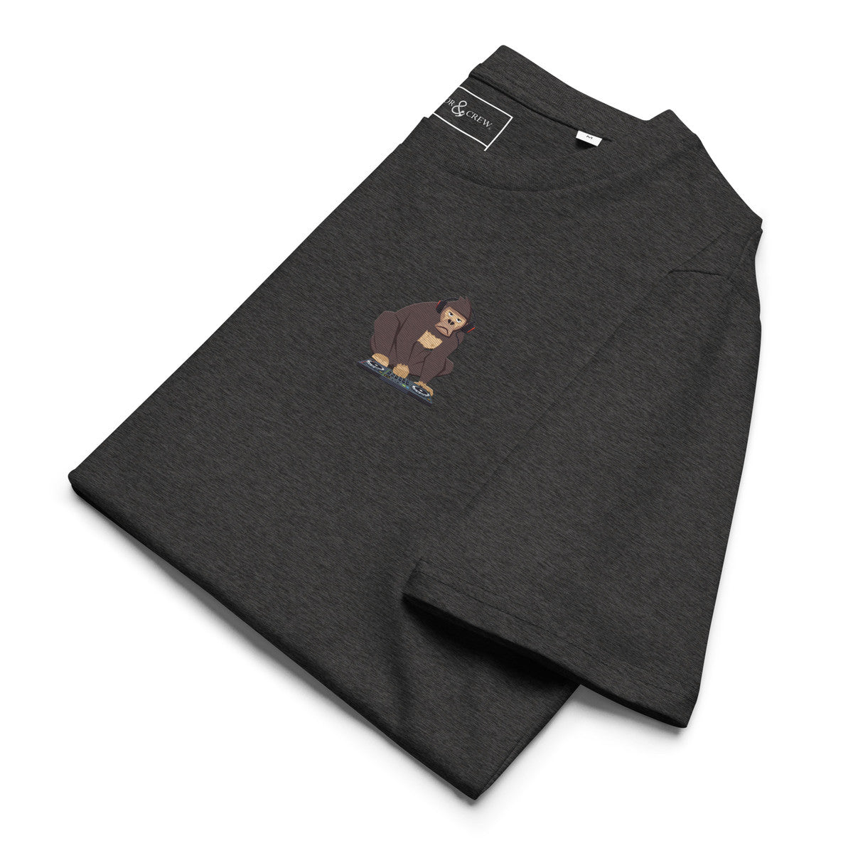 ANCHOR & CREW The DJ Monkey Organic Cotton Embroidered T-Shirt