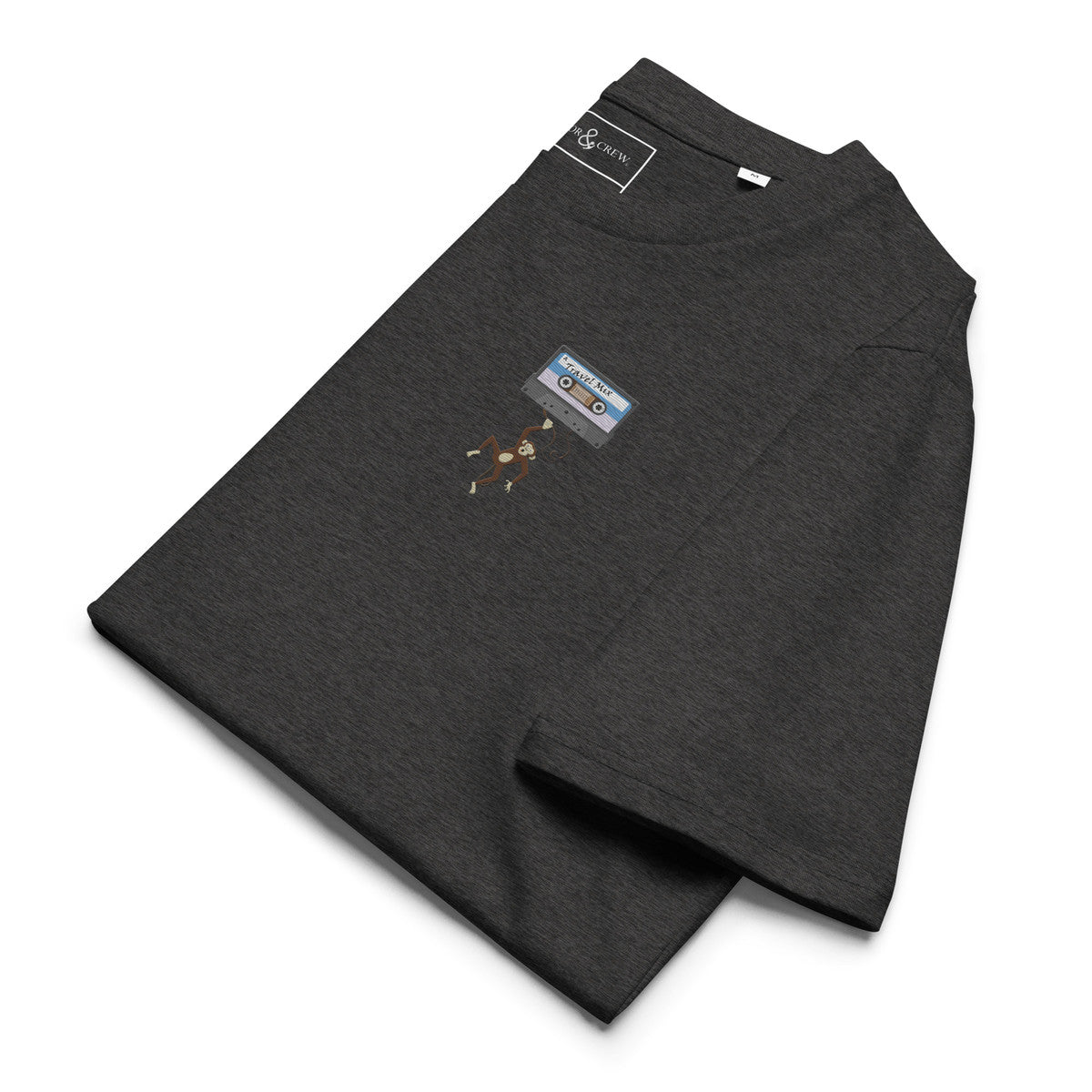 ANCHOR & CREW The Cassette Monkey Organic Cotton Embroidered T-Shirt
