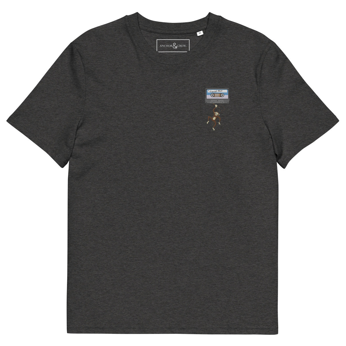 ANCHOR & CREW The Cassette Monkey Organic Cotton Embroidered T-Shirt