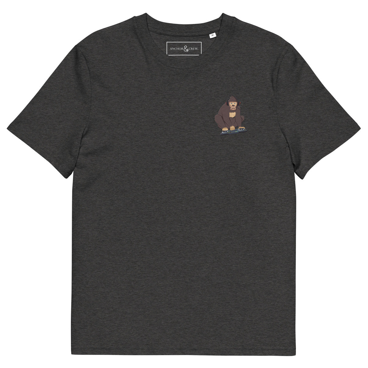 ANCHOR & CREW The DJ Monkey Organic Cotton Embroidered T-Shirt