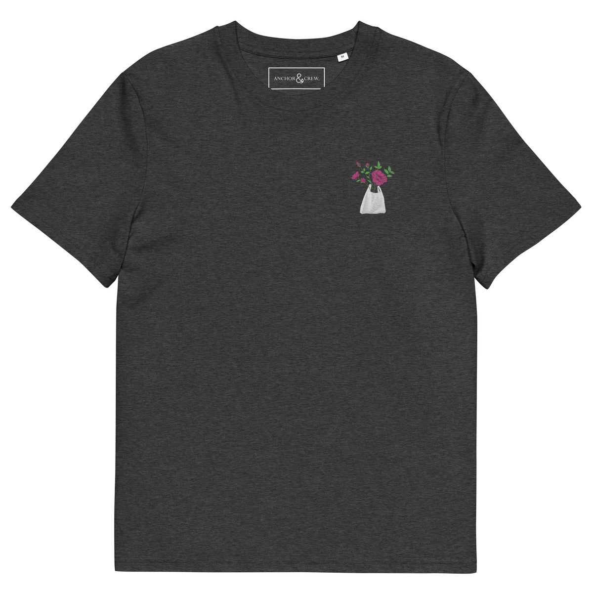 ANCHOR & CREW Peony Garden Dystopia Organic Cotton Embroidered T-Shirt