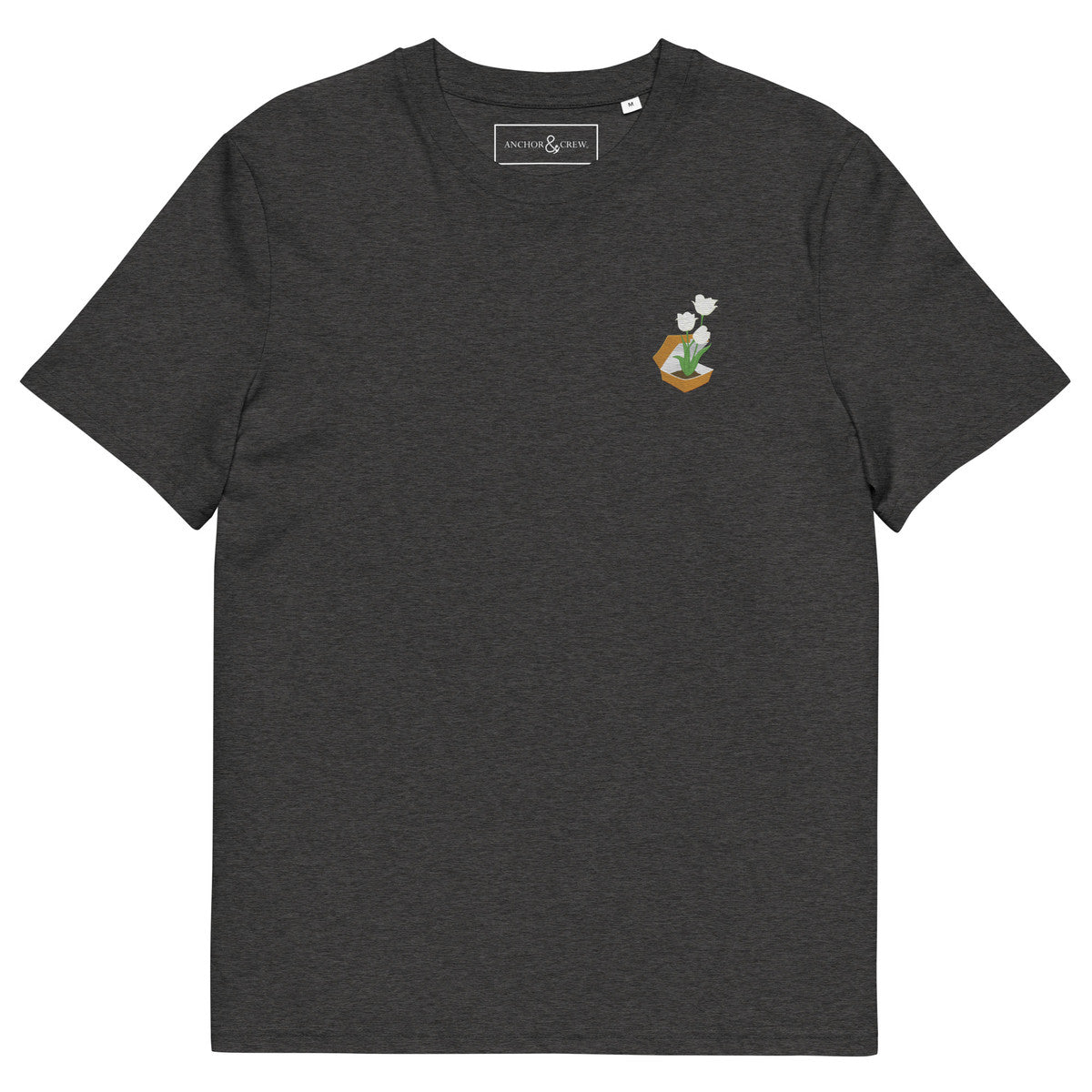 ANCHOR & CREW Tulip Garden Dystopia Organic Cotton Embroidered T-Shirt