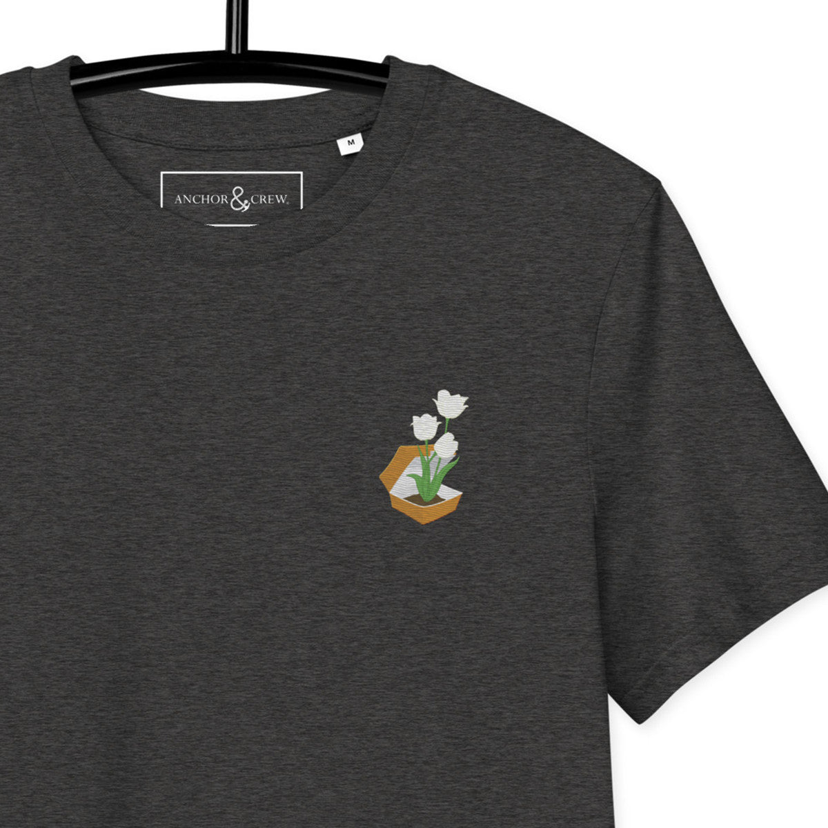 ANCHOR & CREW Tulip Garden Dystopia Organic Cotton Embroidered T-Shirt