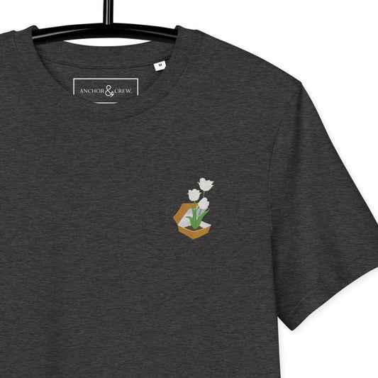 ANCHOR & CREW Tulip Garden Dystopia Organic Cotton Embroidered T-Shirt