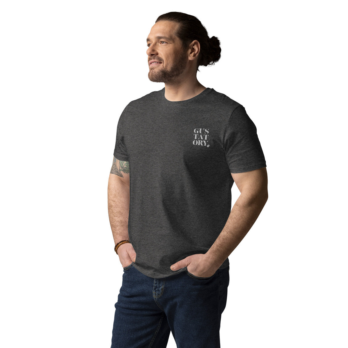 ANCHOR & CREW x GUSTATORY Barcelona Coffee Scene Organic Cotton Embroidered T-Shirt