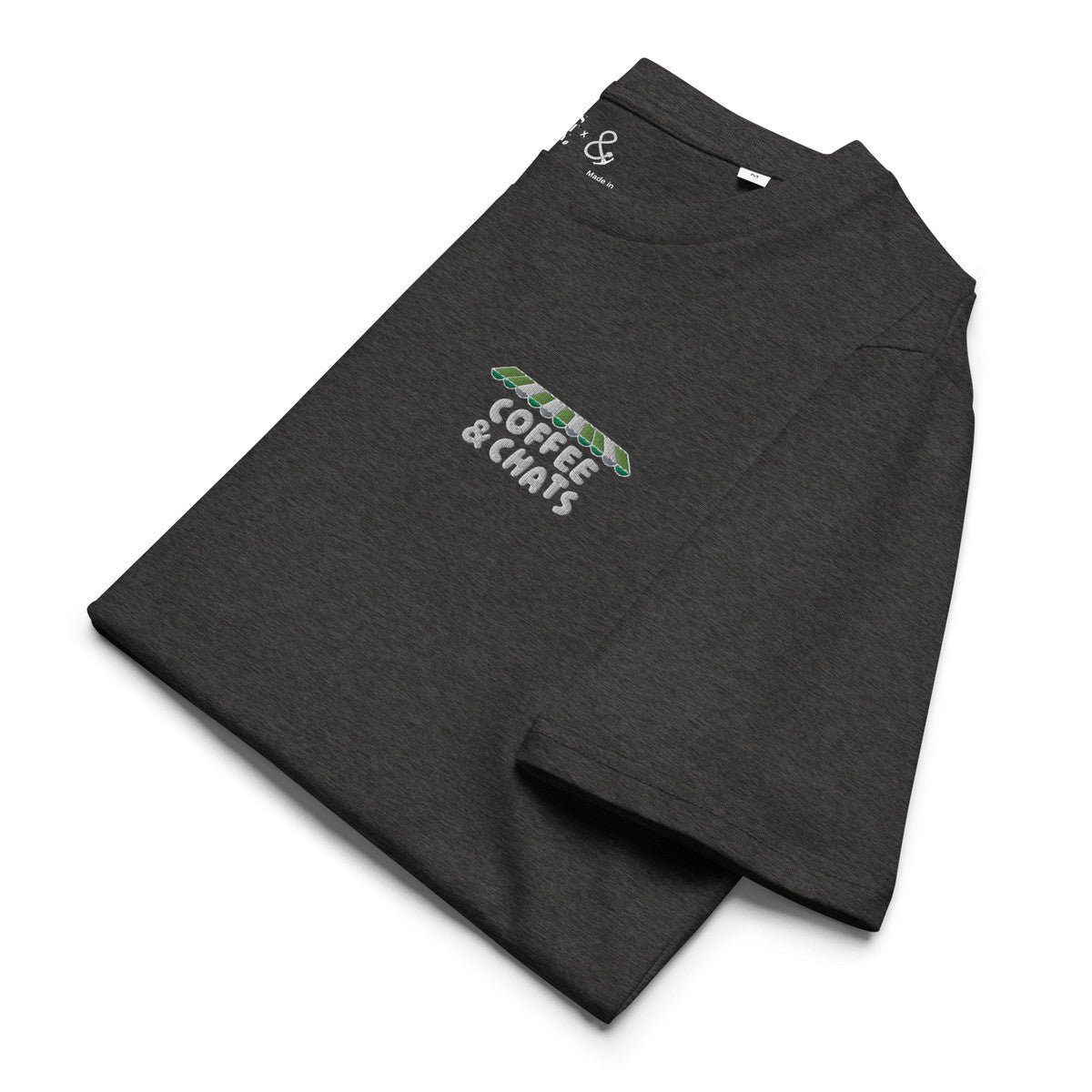 ANCHOR & CREW x GUSTATORY Coffee & Chats Organic Cotton Embroidered T-Shirt