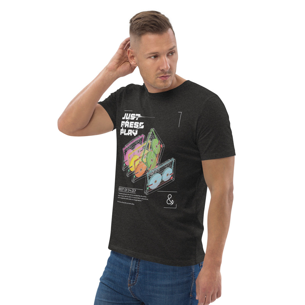 ANCHOR & CREW Just Press Play Cassettes Archives Organic Cotton T-Shirt