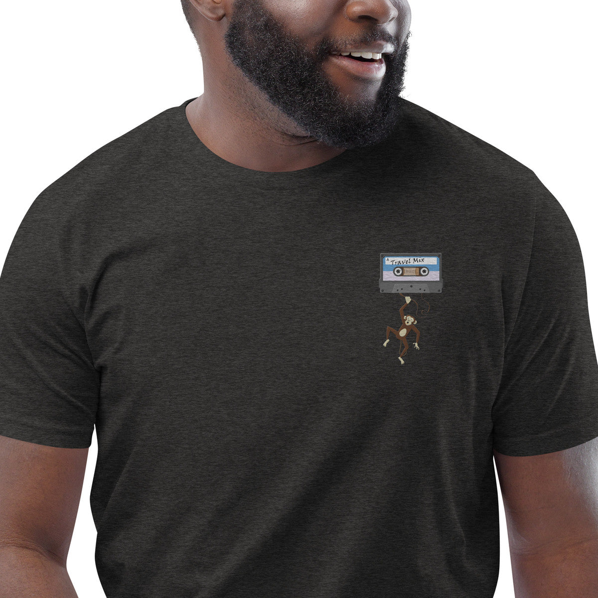 ANCHOR & CREW The Cassette Monkey Organic Cotton Embroidered T-Shirt
