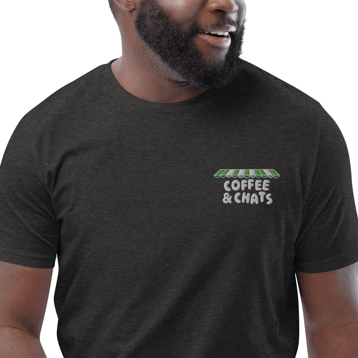 ANCHOR & CREW x GUSTATORY Coffee & Chats Organic Cotton Embroidered T-Shirt