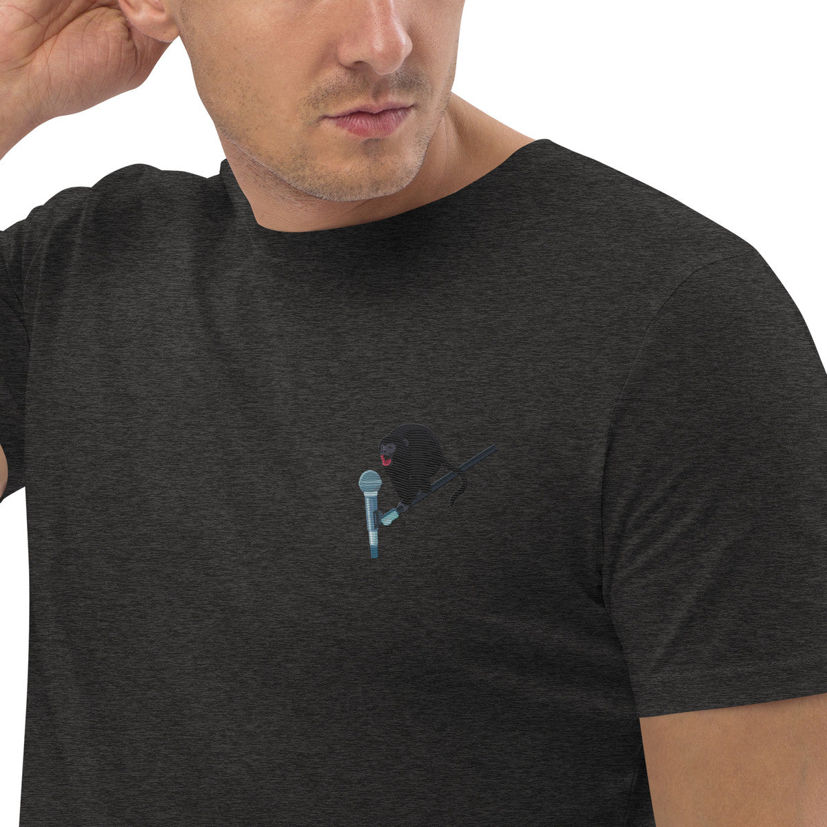 ANCHOR & CREW The Artist Monkey Organic Cotton Embroidered T-Shirt