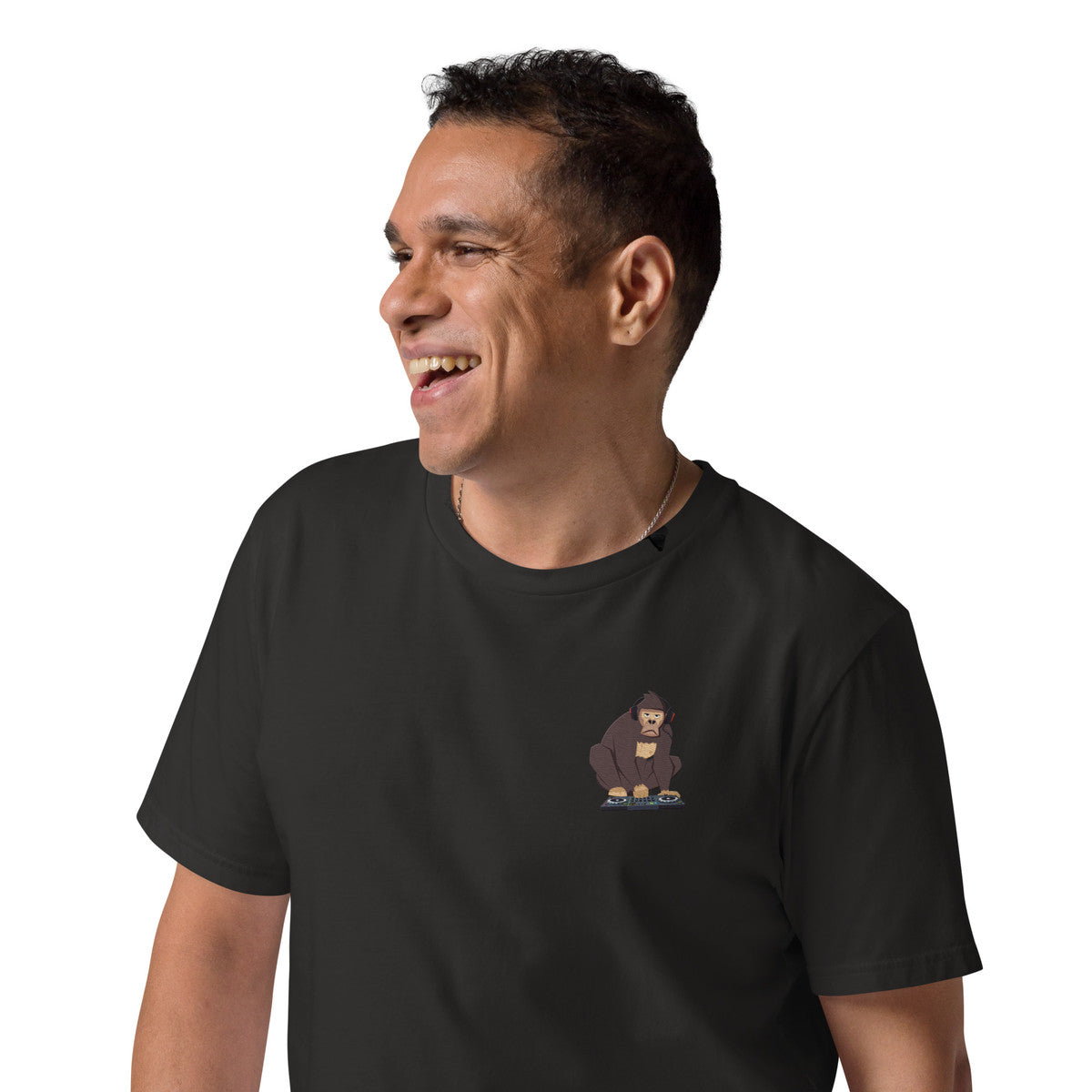 ANCHOR & CREW The DJ Monkey Organic Cotton Embroidered T-Shirt