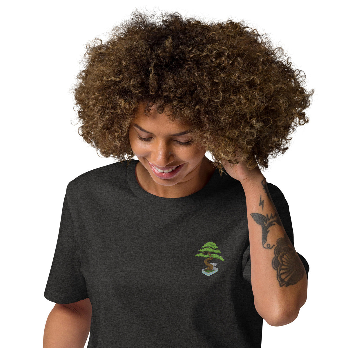 ANCHOR & CREW Bonsai Garden Dystopia Organic Cotton Embroidered T-Shirt