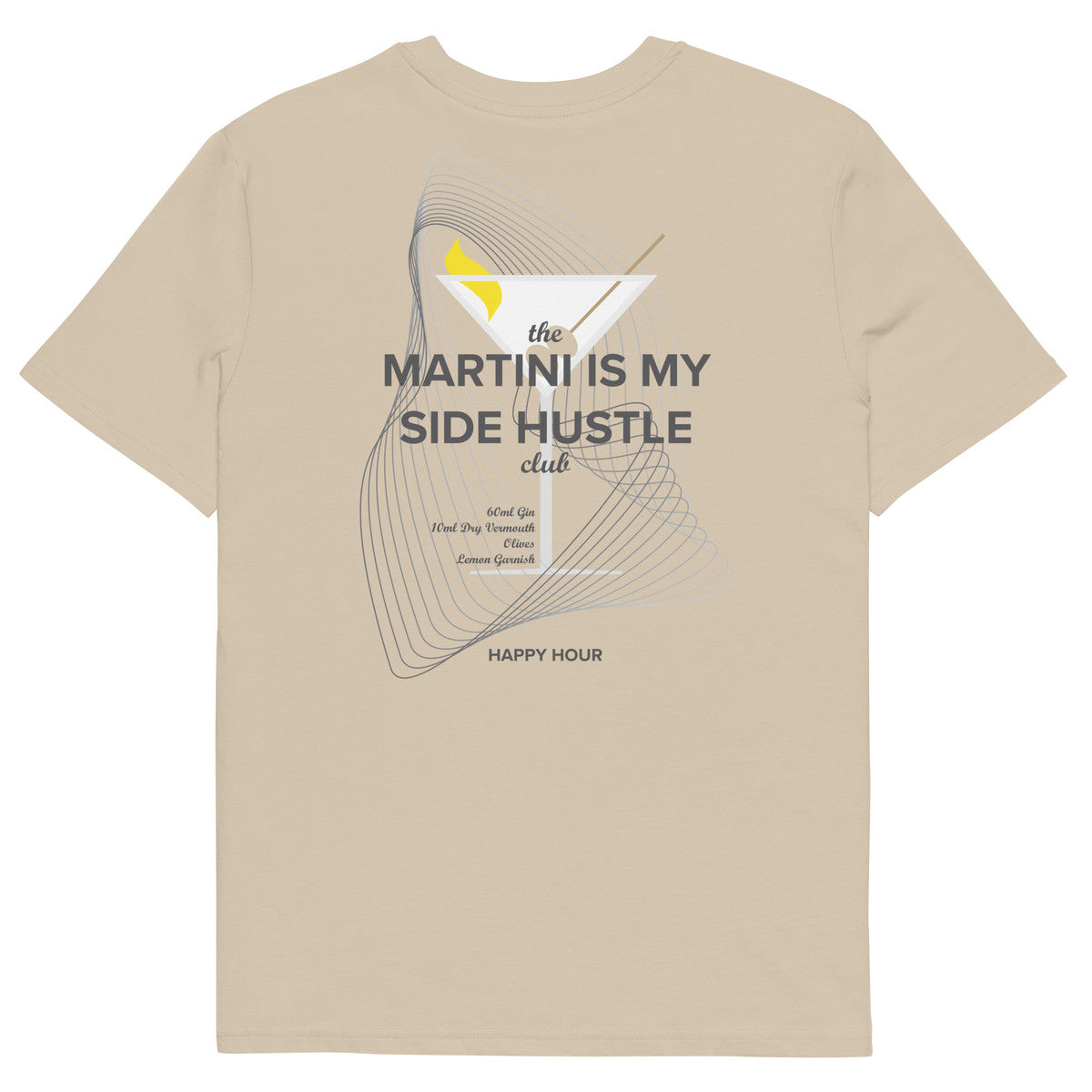 ANCHOR & CREW Martini Is My Side Hustle Club Organic Cotton T-Shirt