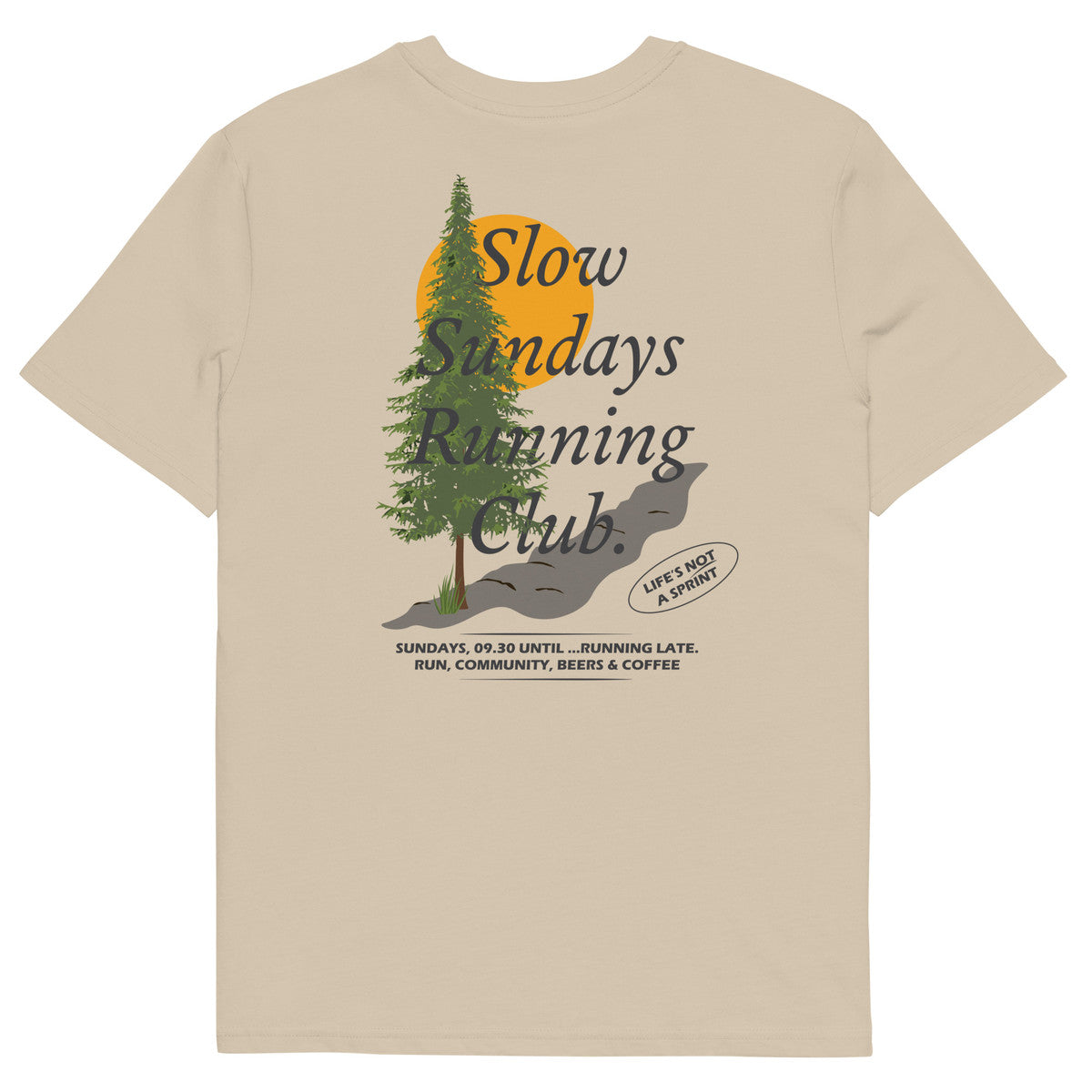 ANCHOR & CREW Mountain Pine Slow Sundays Running Club Organic Cotton T-Shirt