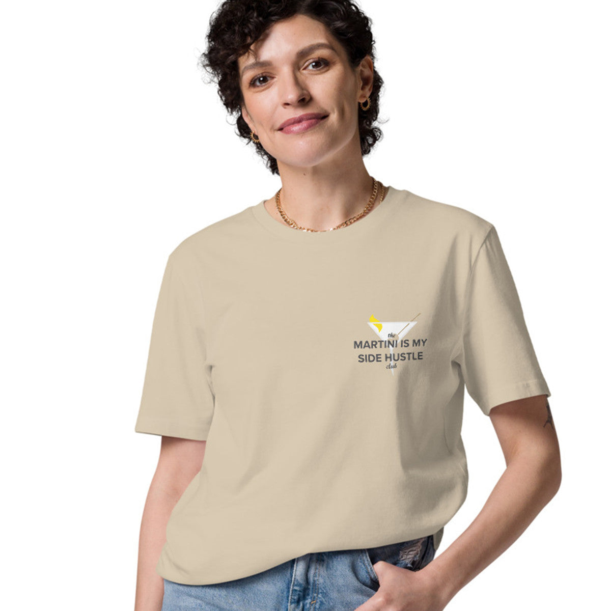 ANCHOR & CREW Martini Is My Side Hustle Club Organic Cotton T-Shirt