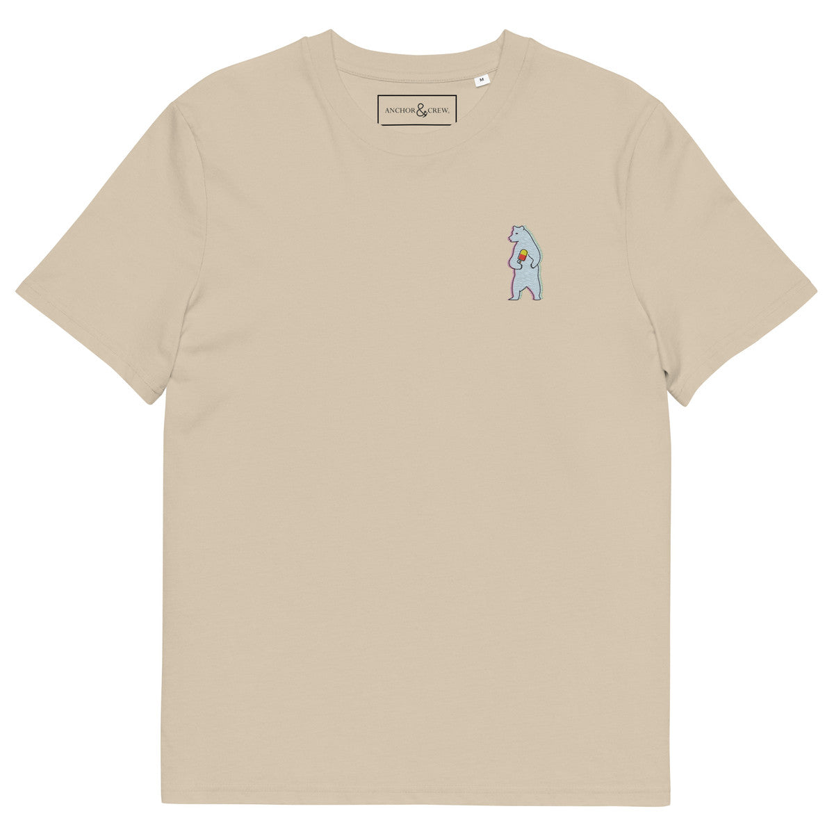 ANCHOR & CREW Polar Bear x Ice Cream In The Wild Organic Cotton Embroidered T-Shirt
