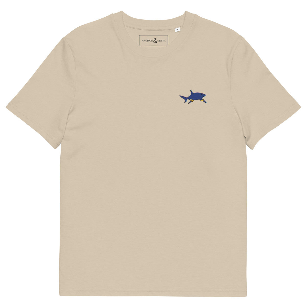 ANCHOR & CREW Shark x Gone Swimming In The Wild Organic Cotton Embroidered T-Shirt