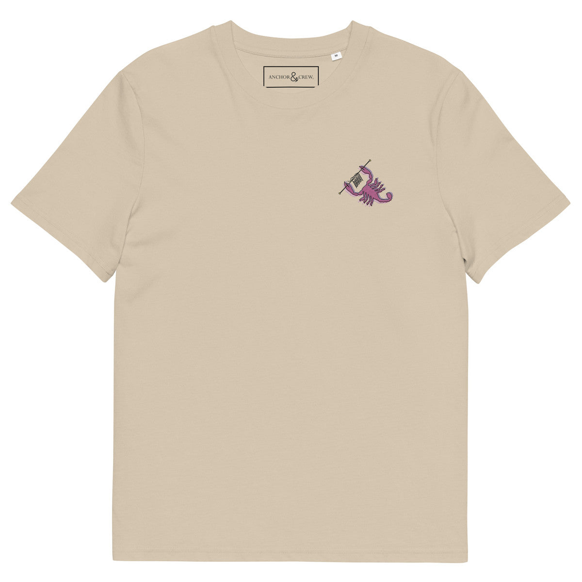 ANCHOR & CREW Scorpion Knitter In The Wild Organic Cotton Embroidered T-Shirt