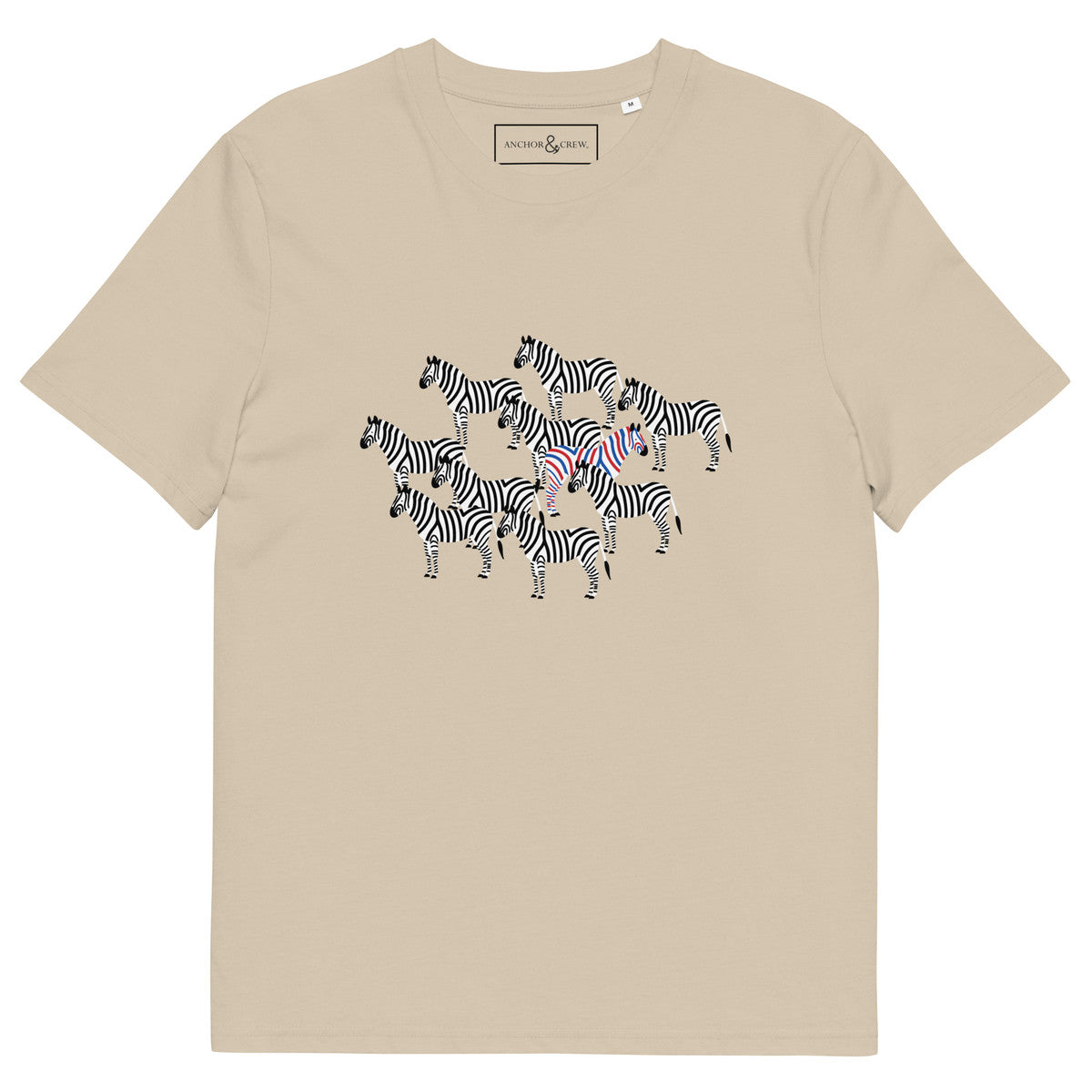 ANCHOR & CREW Zebra Wheres William? Organic Cotton T-Shirt