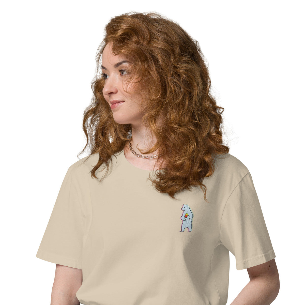ANCHOR & CREW Polar Bear x Ice Cream In The Wild Organic Cotton Embroidered T-Shirt