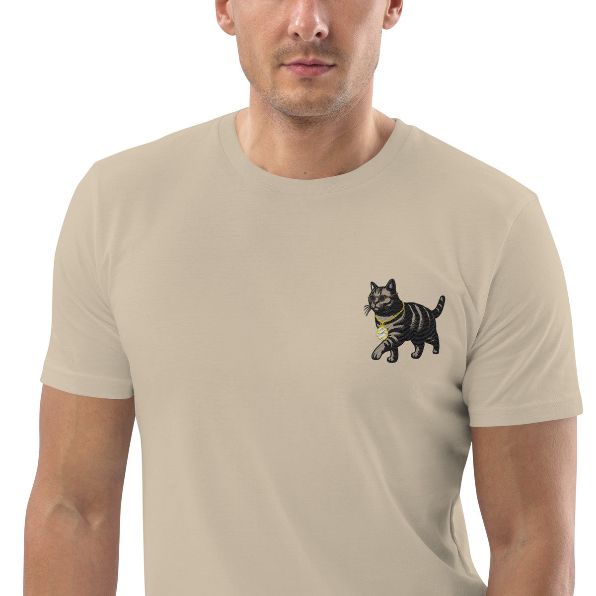 ANCHOR & CREW Cool Cat Actual Life Organic Cotton Embroidered T-Shirt