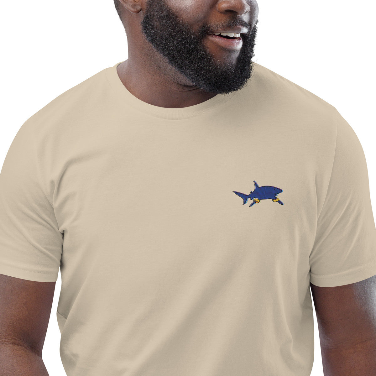 ANCHOR & CREW Shark x Gone Swimming In The Wild Organic Cotton Embroidered T-Shirt