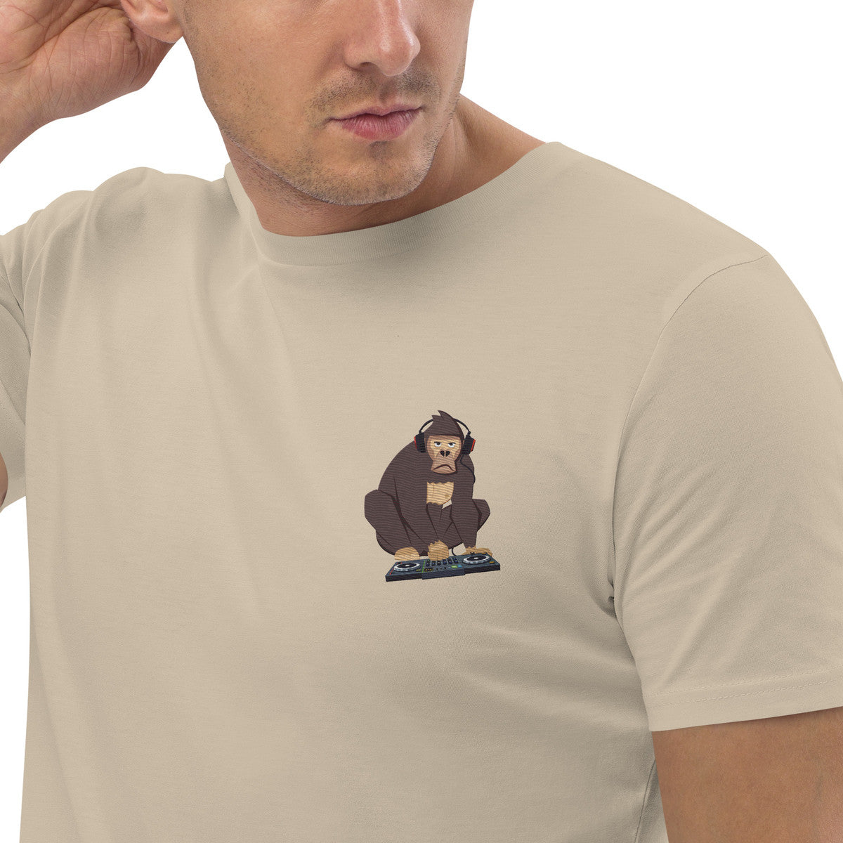 ANCHOR & CREW The DJ Monkey Organic Cotton Embroidered T-Shirt