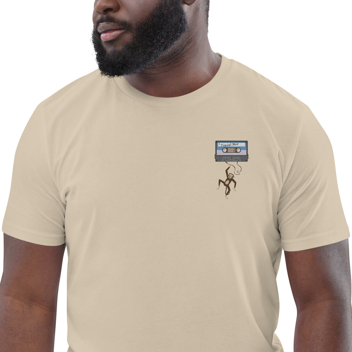 ANCHOR & CREW The Cassette Monkey Organic Cotton Embroidered T-Shirt
