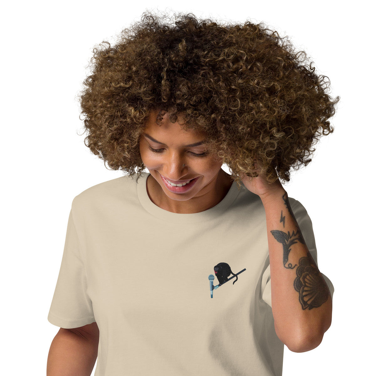 ANCHOR & CREW The Artist Monkey Organic Cotton Embroidered T-Shirt