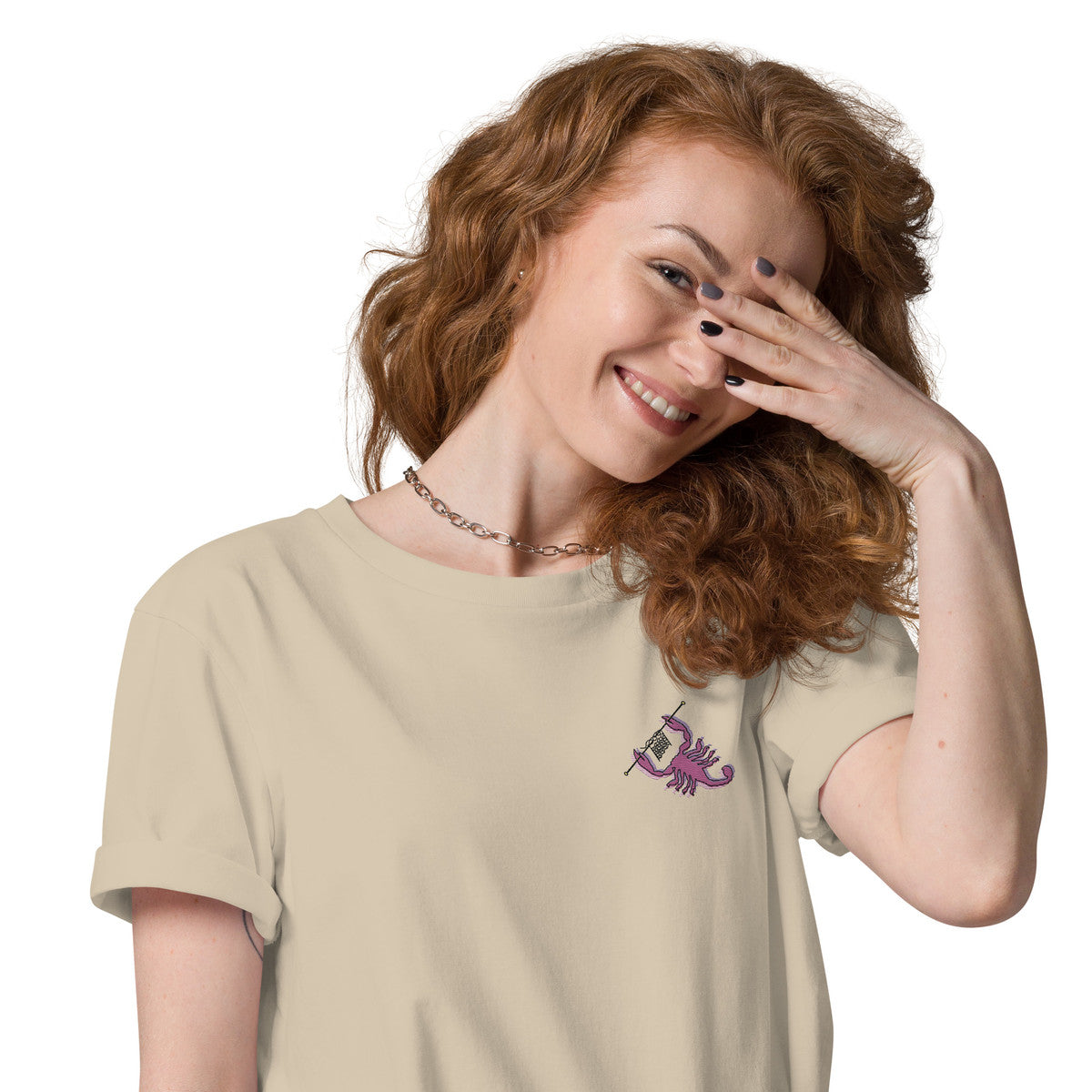 ANCHOR & CREW Scorpion Knitter In The Wild Organic Cotton Embroidered T-Shirt