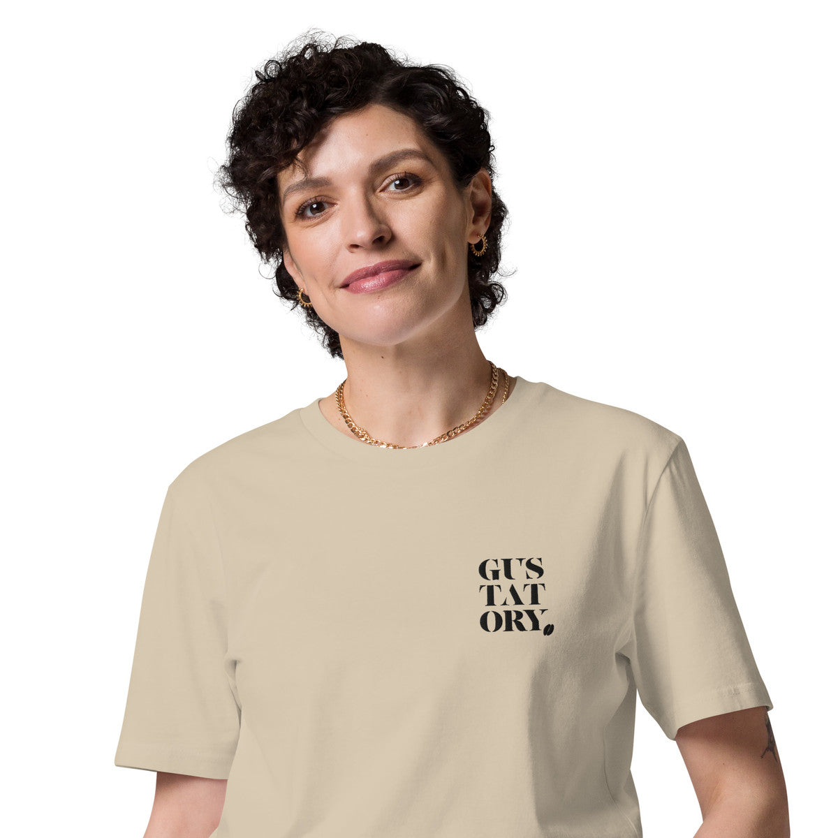 ANCHOR & CREW x GUSTATORY London Coffee Scene Organic Cotton Embroidered T-Shirt