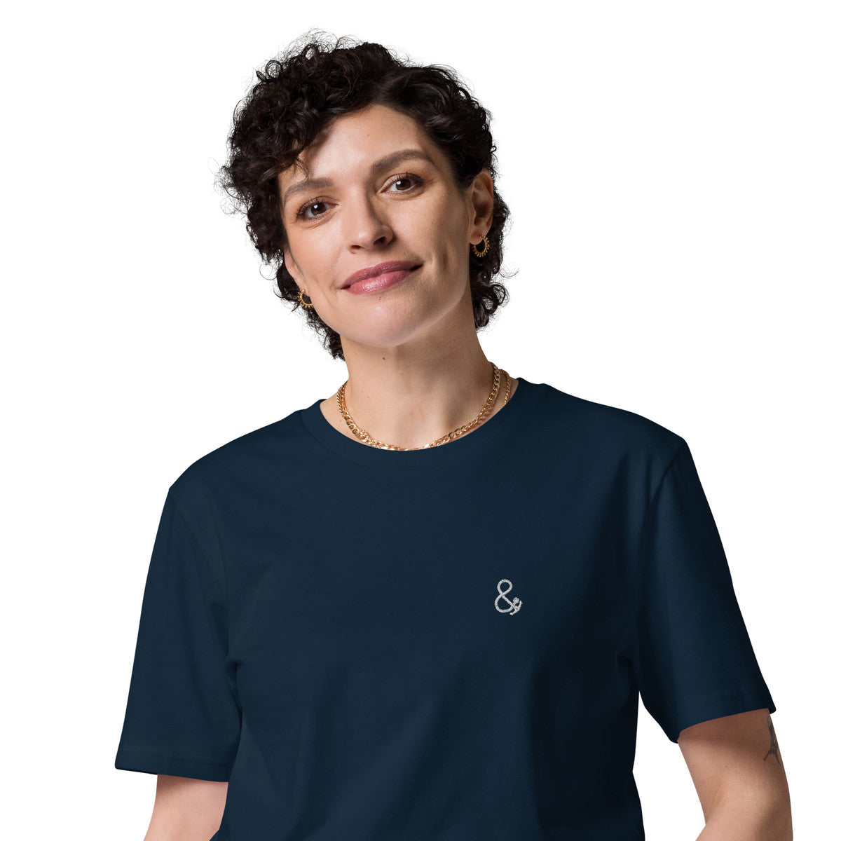 ANCHOR & CREW Ampersand Signature Organic Cotton Embroidered T-Shirt