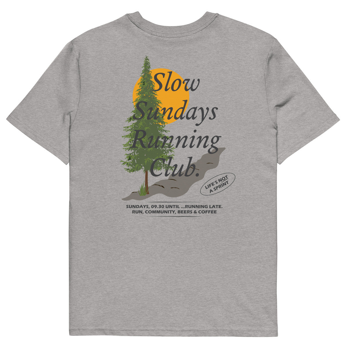 ANCHOR & CREW Mountain Pine Slow Sundays Running Club Organic Cotton T-Shirt
